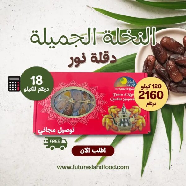 دقلة نور الجزائرية النخلة الجميلة البريميوم 120 كيلو